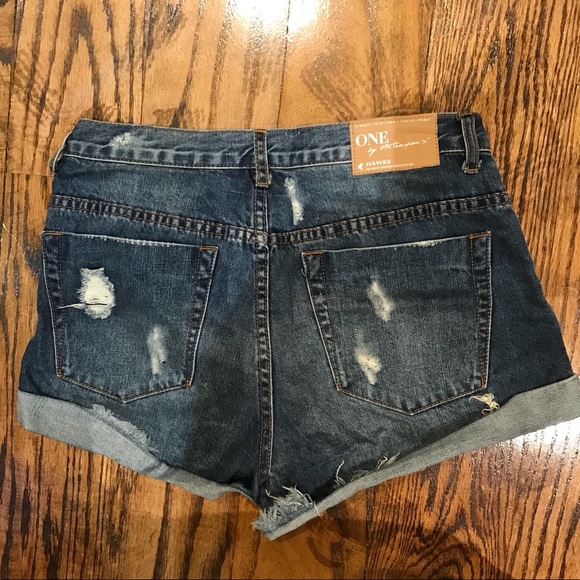 One Teaspoon Hawks Denim Shorts 30 - Picture 2 of 8